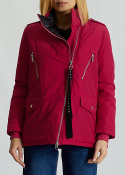 Красная куртка Love Moschino с косой молнией, фото